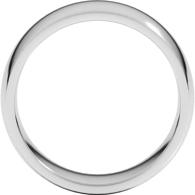 Sterling Silver 8 Mm Half Round Comfort Fit Light Band Size 11