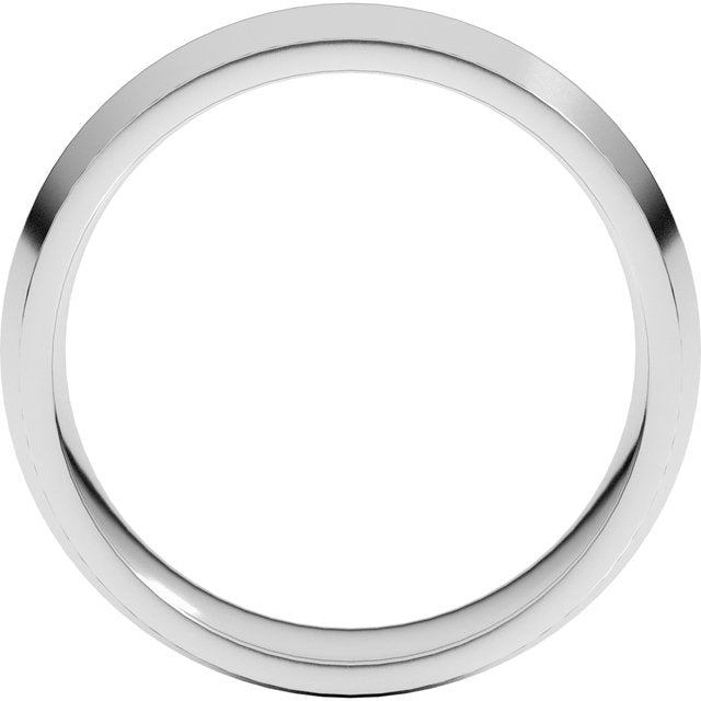 14k White 7 Mm Knife Edge Comfort Fit Band Size 11