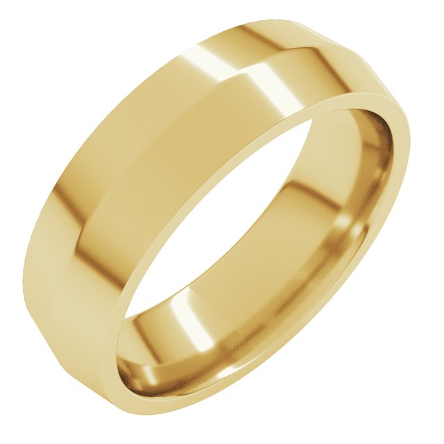 18k Yellow 6 Mm Knife Edge Comfort Fit Band Size 10