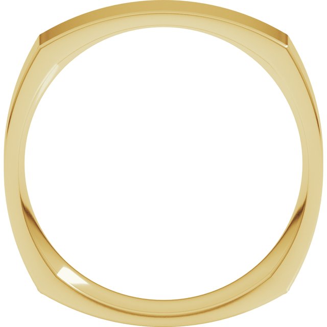 14k Yellow 5 Mm Comfort-fit Square Band Size 11