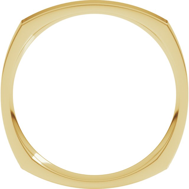 14k Yellow 2.5 Mm Comfort-fit Square Band Size 9.5