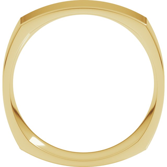 14K Yellow 6 mm Square Comfort Fit Band Size 8.5