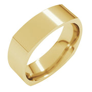 14K Yellow 6 mm Square Comfort Fit Band Size 8.5