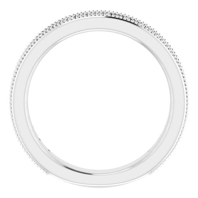 14k White 3/4 Ctw Natural Diamond Anniversary Band