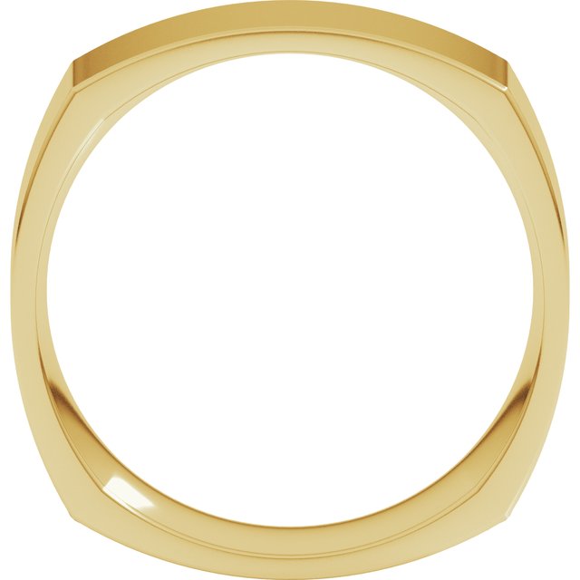 14k Yellow 7 Mm Square Comfort Fit Band Size 11