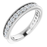 14k White 3/4 Ctw Natural Diamond Anniversary Band