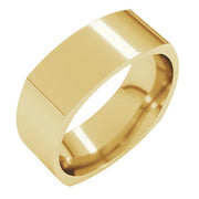14K Yellow 7 mm Square Comfort Fit Band Size 6.5