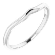 14K White Band for 5.5 mm Square Ring