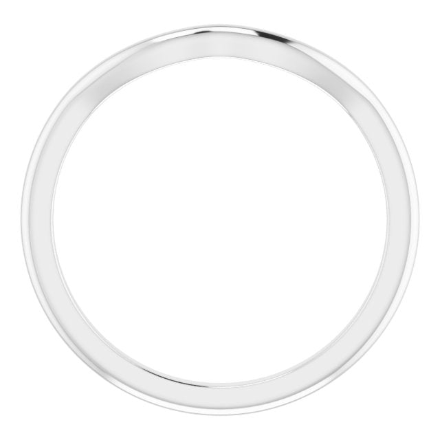 14K White Band for 5.5 mm Square Ring