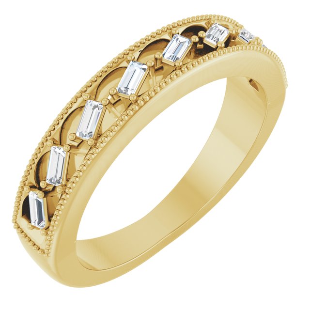 14k Yellow 1/4 Ctw Natural Diamond Anniversary Band