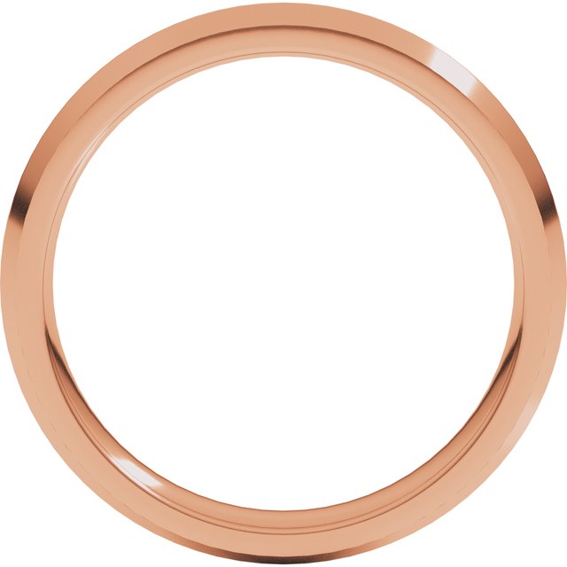 14k Rose 4 Mm Knife Edge Comfort Fit Band Size 8