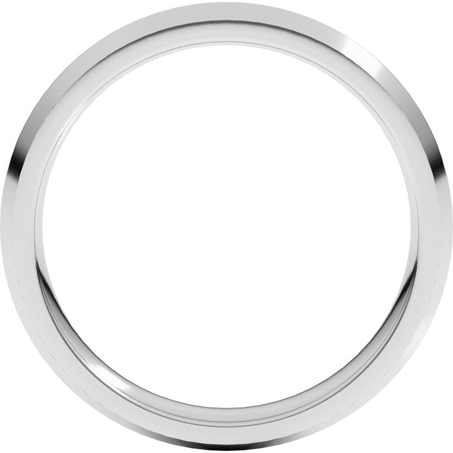 14k White 4 Mm Knife Edge Comfort Fit Band Size 11