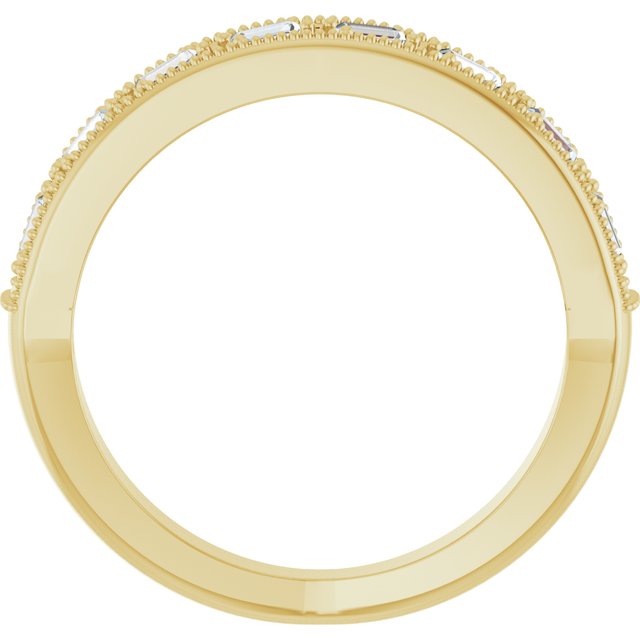 14k Yellow 1/4 Ctw Natural Diamond Anniversary Band