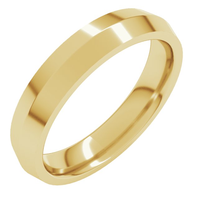 14k Yellow 4 Mm Knife Edge Comfort Fit Band Size 10