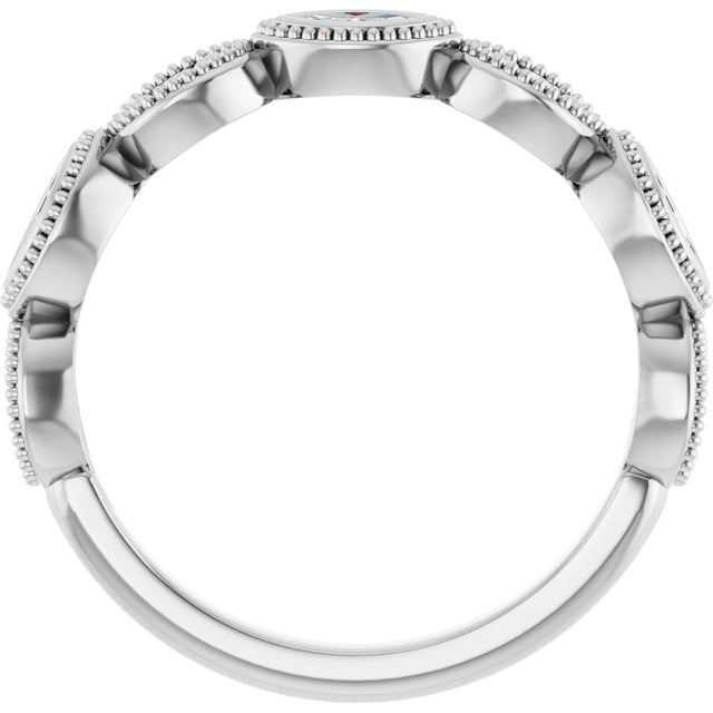 14K White 4x2 mm Marquise 1/3 CTW Natural Diamond Anniversary Band