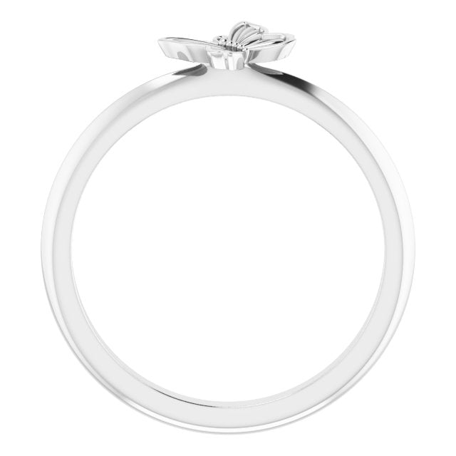Sterling Silver Butterfly Stacking Ring