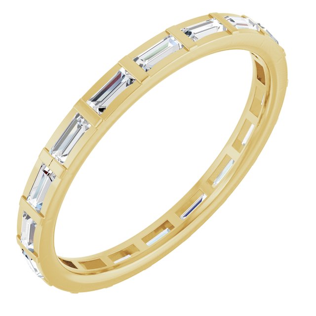 14k Yellow 1/2 Ctw Natural Diamond Eternity Band Size 7