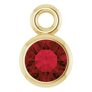 14k Yellow Natural Mozambique Garnet Dangle