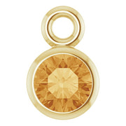 14k Yellow Natural Citrine Dangle