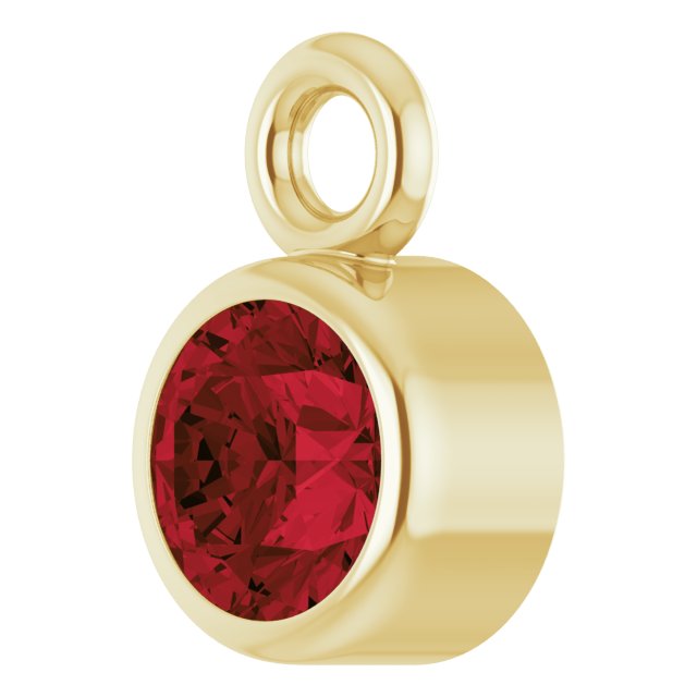 14k Yellow Natural Mozambique Garnet Dangle