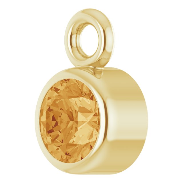14k Yellow Natural Citrine Dangle