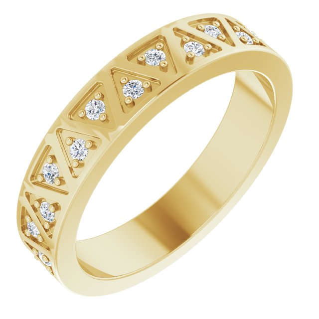 14K Yellow 1/4 CTW Natural Diamond Eternity Band Size 6