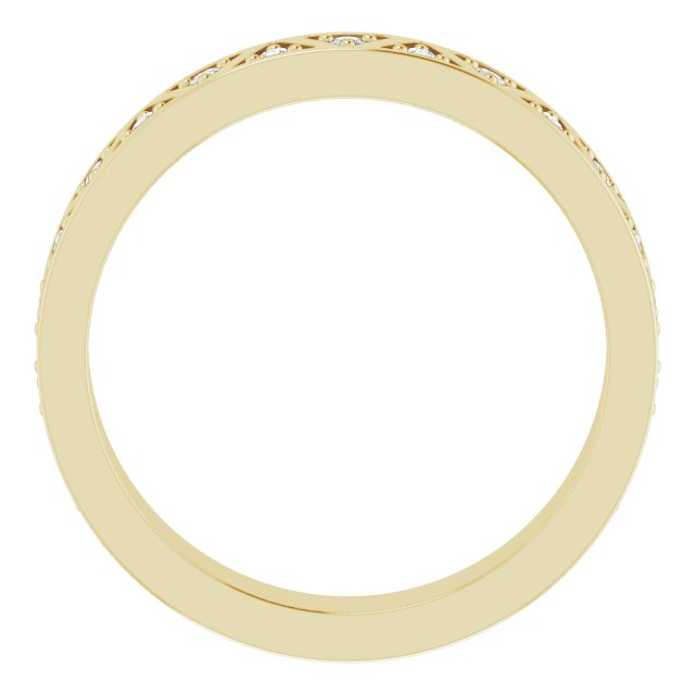 14K Yellow 1/4 CTW Natural Diamond Eternity Band Size 6