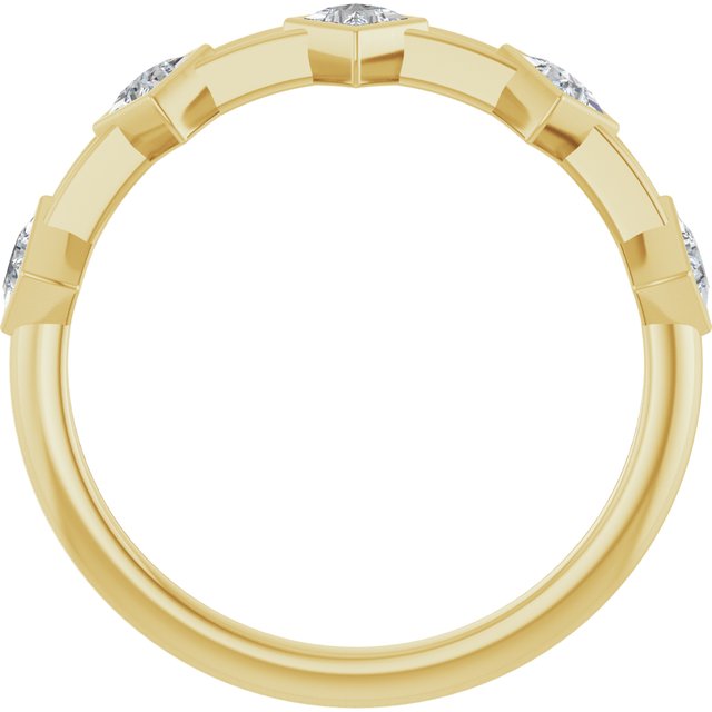 14K Yellow 1/3 CTW Lab-Grown Diamond Anniversary Band
