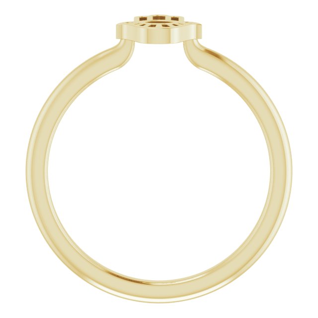 14K Yellow Hamsa Stackable Ring