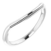 14K White Band for 6.5 mm Round Ring