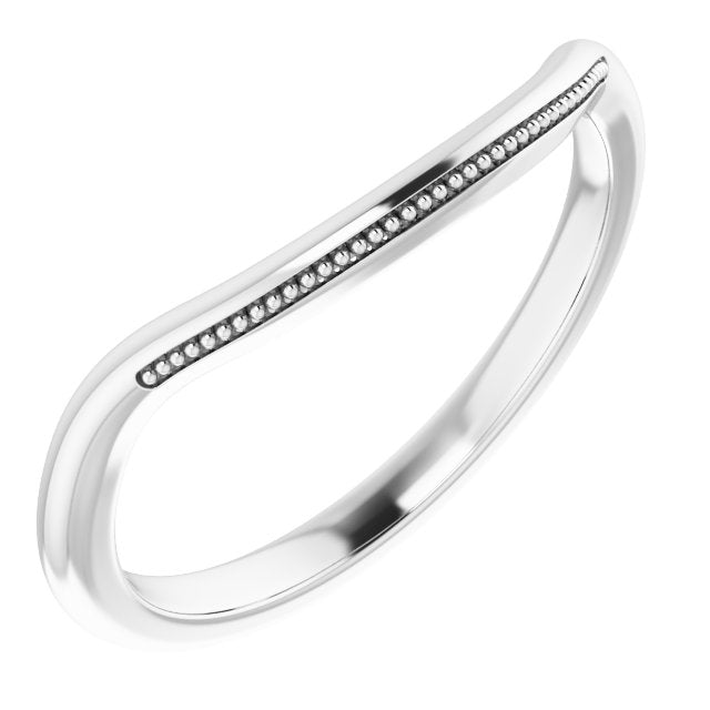 14K White Band for 6.5 mm Round Ring