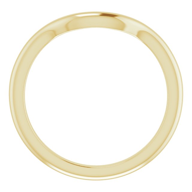 14k Yellow Band For 7.4 Mm Round Ring