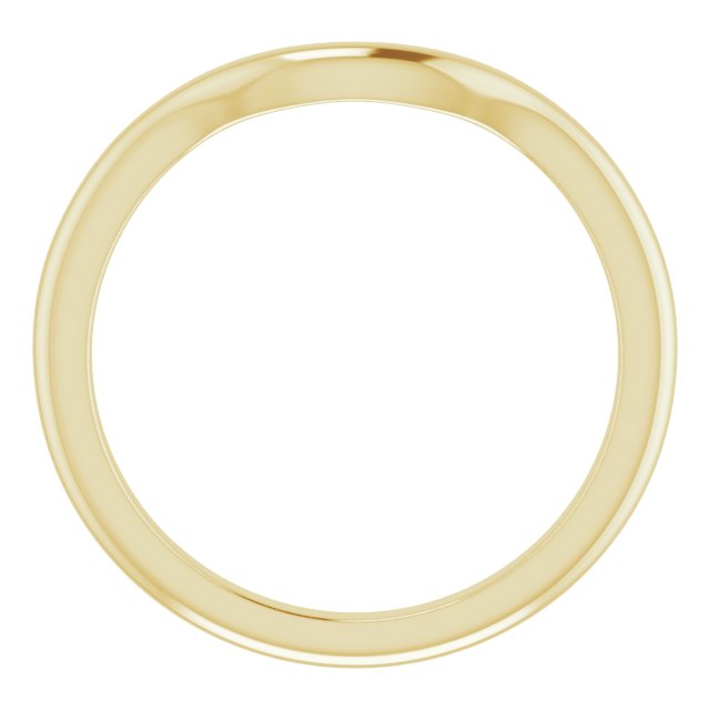 14k Yellow Band For 6.5 Mm Round Ring