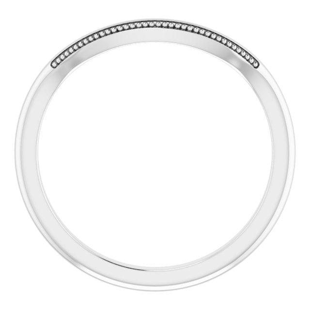 14K White Band for 6.5 mm Round Ring