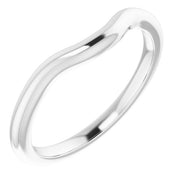 14k White Band For 5.8 Mm Round Ring