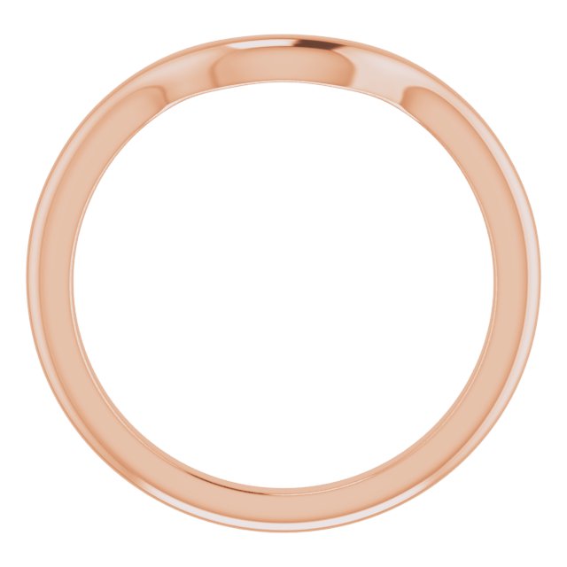 14k Rose Band For 8x6 Mm Oval Ring