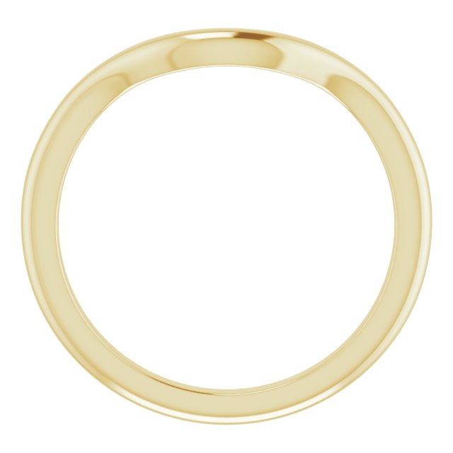 14k Yellow Band For 8x6 Mm Emerald Ring