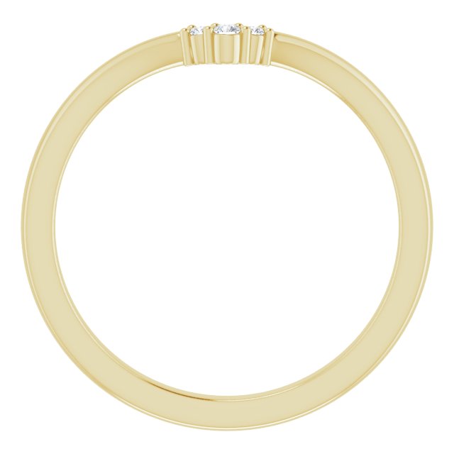 14K Yellow .03 CTW Natural Diamond Matching Band