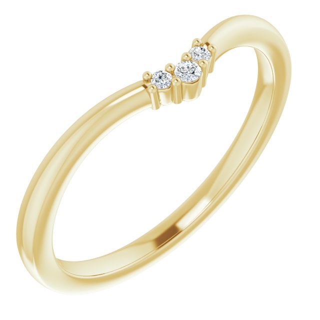 14K Yellow .03 CTW Natural Diamond Matching Band