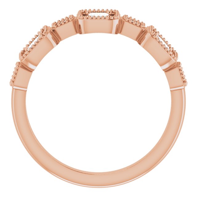 14K Rose 1/2 CTW Natural Diamond Anniversary Band
