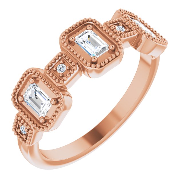 14K Rose 1/2 CTW Natural Diamond Anniversary Band