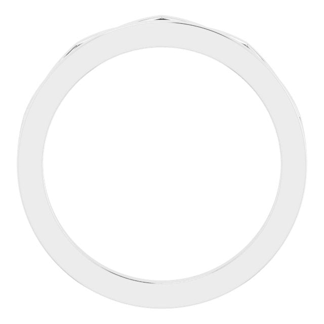 14K White Geometric Stackable Ring