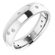 14K White 1/5 CTW Diamond Scattered Accented Band