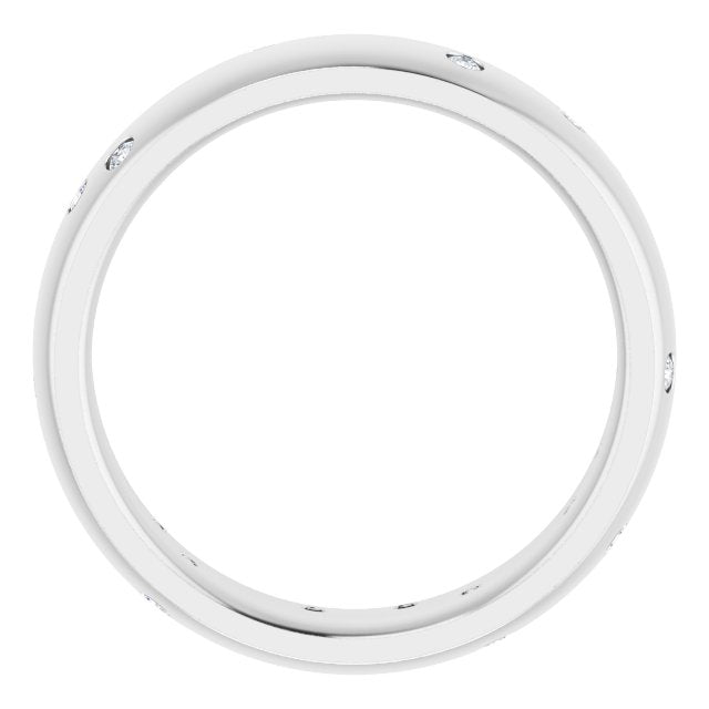 14K White 1/5 CTW Diamond Scattered Accented Band
