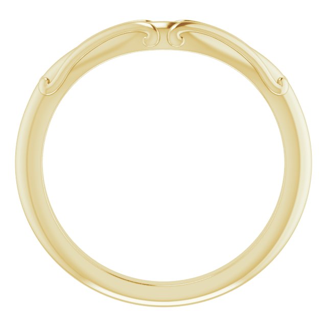 18K Yellow Band for 8x5 mm Pear Ring