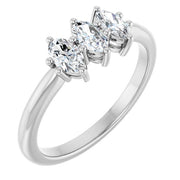 14K White 3/4 CTW Lab-Grown Diamond Anniversary Band