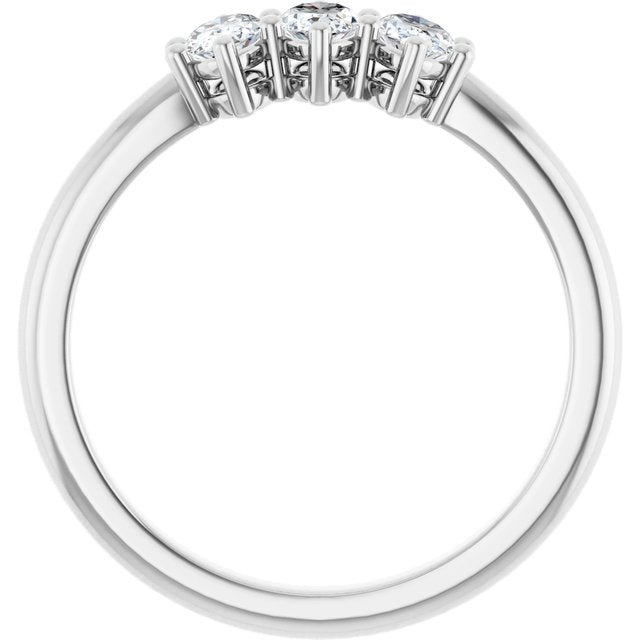14K White 3/4 CTW Lab-Grown Diamond Anniversary Band