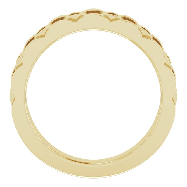 14K Yellow 1/4 CTW Natural Diamond Chain Link Ring