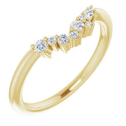 14K Yellow  1/8 CTW Natural Diamond Matching Band