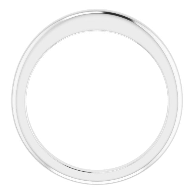 14K White Band for 7.4 mm Round Ring